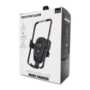 Car Wireless Charger Multifunctional Mobile Phone Wireless Charger Stand (Black)