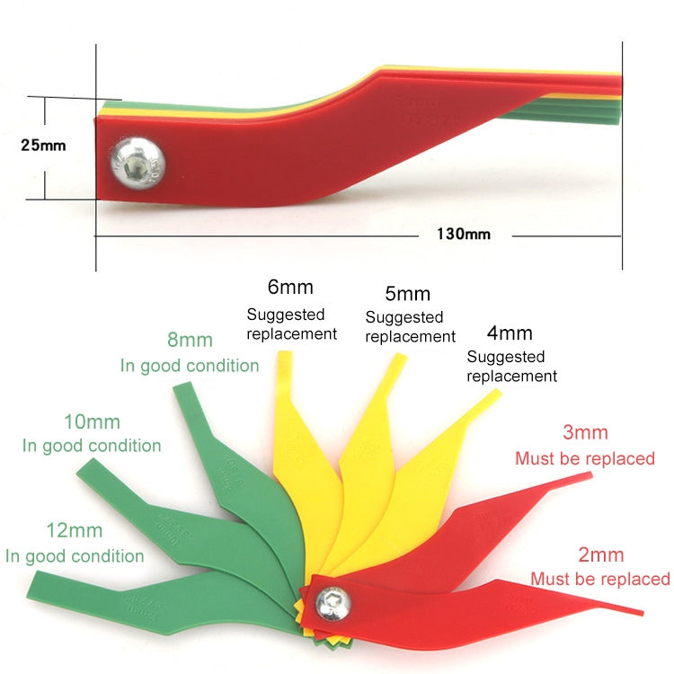 Car Brake Pad Scale Ruler Thickness Measuring Tool - free shipping - PMC TechLife - Order now!