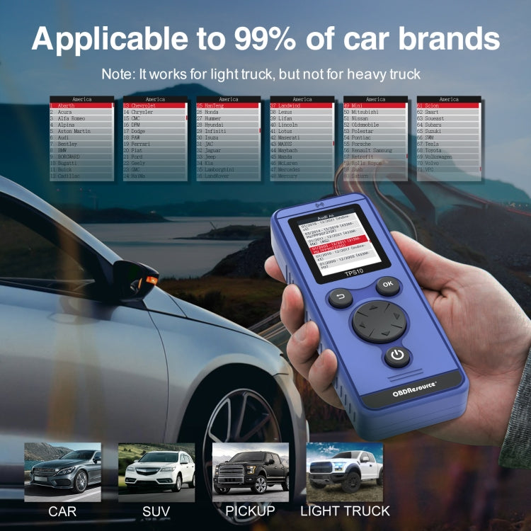 OBDResource TPS10 Car Tire Pressure Reset Meter EL50448 - free shipping - PMC Jewellery - Order now!