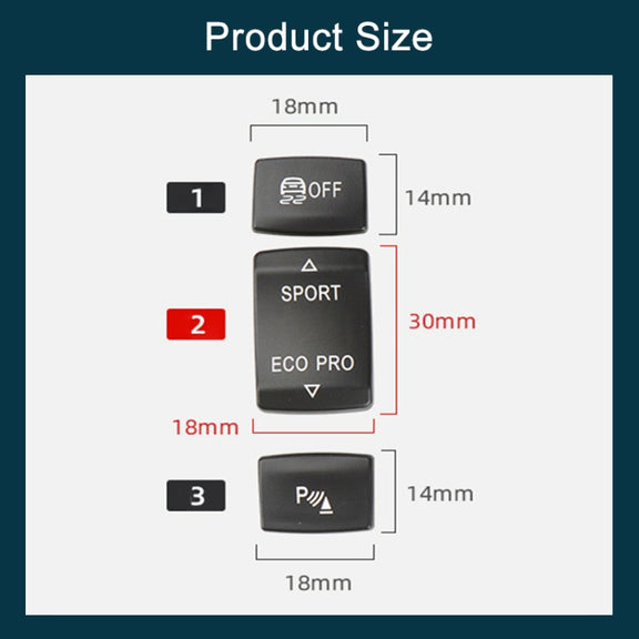 For BMW 3 Series Left Driving Car Central Control Multi-function Radar Button 6131 9252 912(Red)