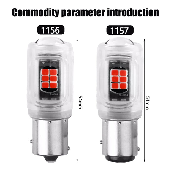 2pcs 1157 DC12V / 2.16W / 0.18A / 480LM Car LED Brake Light (Red Light)