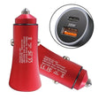 2pcs PD 20W Aluminum Alloy Dual Interface Car Fast Charger (Red) - Car Charger by PMC TechLife | Online Shopping South Africa | PMC TechLife