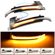 1 Pair For Audi A4 B8 Car Dynamic LED Turn Signal Light Rearview Mirror Flasher Water Blinker (Transparent Black) - Arrow Turn Lights by PMC TechLife | Online Shopping South Africa | PMC TechLife