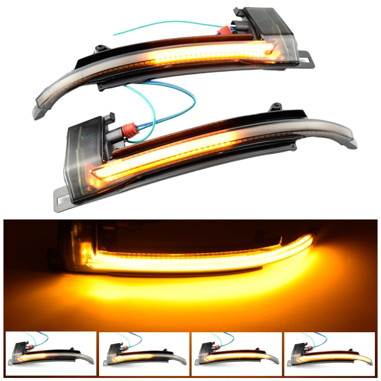 1 Pair For Audi A4 B8 Car Dynamic LED Turn Signal Light Rearview Mirror Flasher Water Blinker (Transparent Black) - Arrow Turn Lights by PMC Jewellery | Online Shopping South Africa | PMC Jewellery