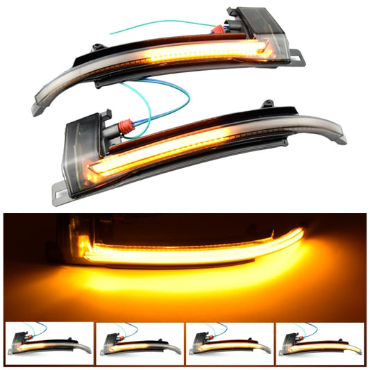 1 Pair For Audi A4 B8 Car Dynamic LED Turn Signal Light Rearview Mirror Flasher Water Blinker (Transparent Black) - Arrow Turn Lights by PMC Jewellery | Online Shopping South Africa | PMC Jewellery