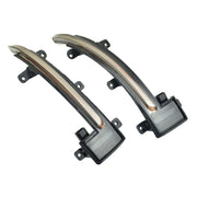 1 Pair For Audi TT MK2 2007-2014 Car Dynamic LED Turn Signal Light Rearview Mirror Flasher Water Blinker (Transparent Black)