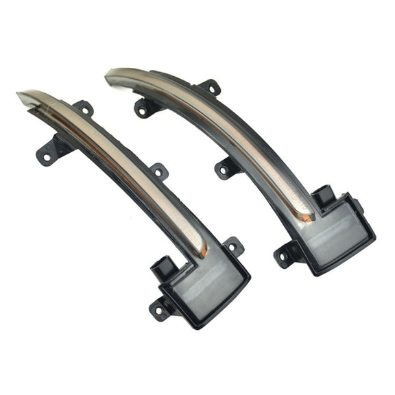 1 Pair For Audi TT MK2 2007-2014 Car Dynamic LED Turn Signal Light Rearview Mirror Flasher Water Blinker (Transparent Black)