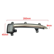 1 Pair For Audi TT MK2 2007-2014 Car Dynamic LED Turn Signal Light Rearview Mirror Flasher Water Blinker (Transparent Black)