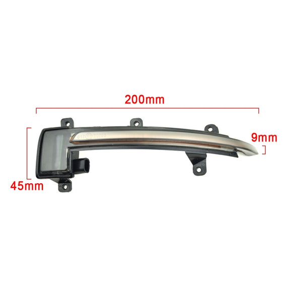 1 Pair For Audi TT MK2 2007-2014 Car Dynamic LED Turn Signal Light Rearview Mirror Flasher Water Blinker (Transparent Black)