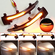 1 Pair For Audi TT MK2 2007-2014 Car Dynamic LED Turn Signal Light Rearview Mirror Flasher Water Blinker (Transparent Black)