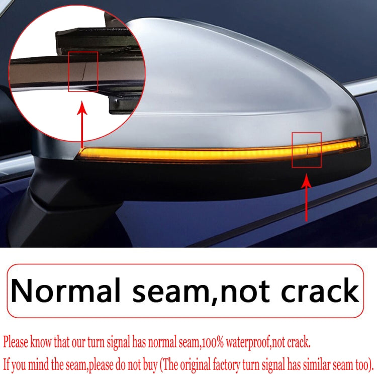 1 Pair For Audi TT MK2 2007-2014 Car Dynamic LED Turn Signal Light Rearview Mirror Flasher Water Blinker (Transparent Black)