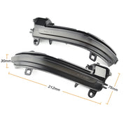 1 Pair For BMW 3 Series F20 Car Dynamic LED Turn Signal Light Rearview Mirror Flasher Water Blinker (Transparent Black)