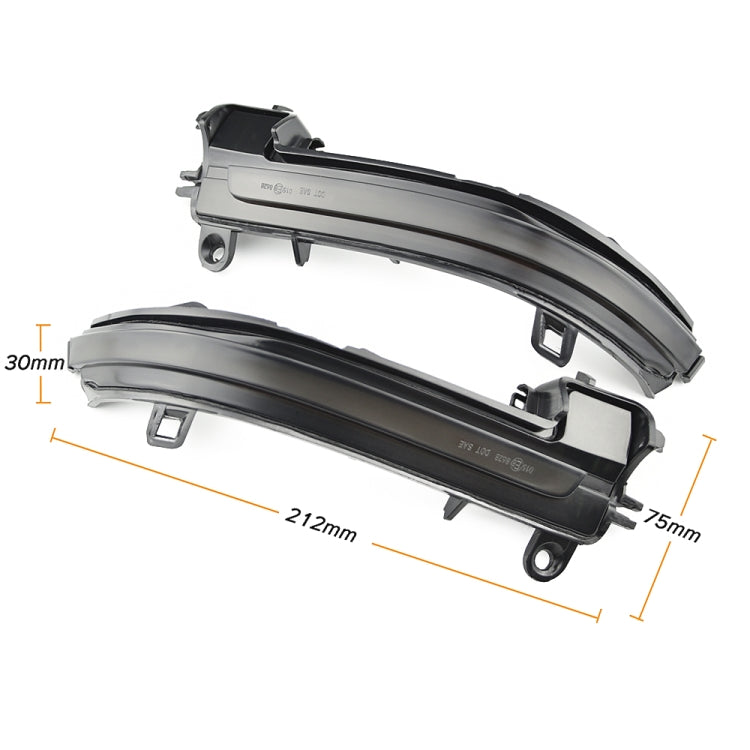 1 Pair For BMW 3 Series F20 Car Dynamic LED Turn Signal Light Rearview Mirror Flasher Water Blinker (Transparent Black)