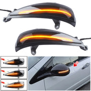 1 Pair For Honda Civic 2006-2011 Car Dynamic LED Turn Signal Light Rearview Mirror Flasher Water Blinker (Transparent Black)