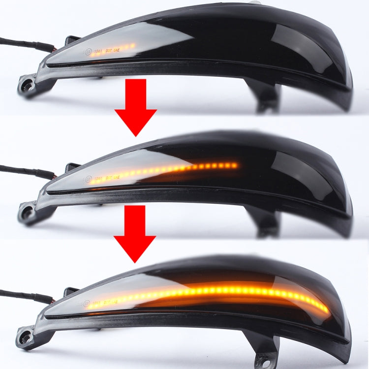 1 Pair For Honda Civic 2006-2011 Car Dynamic LED Turn Signal Light Rearview Mirror Flasher Water Blinker (Transparent Black)
