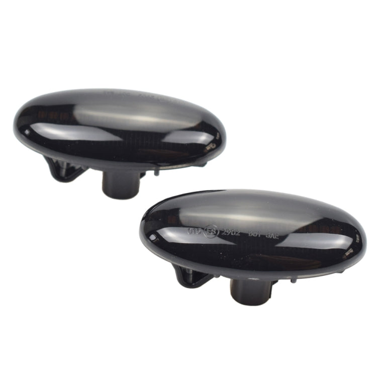 2pcs For Mazda 2 DY 2003-2007 Car Dynamic LED Fender Side Light (Transparent Black)