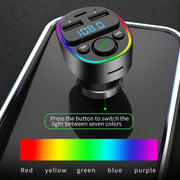 Car Bluetooth MP3 Player Audio FM Transmitter with Ambient Light