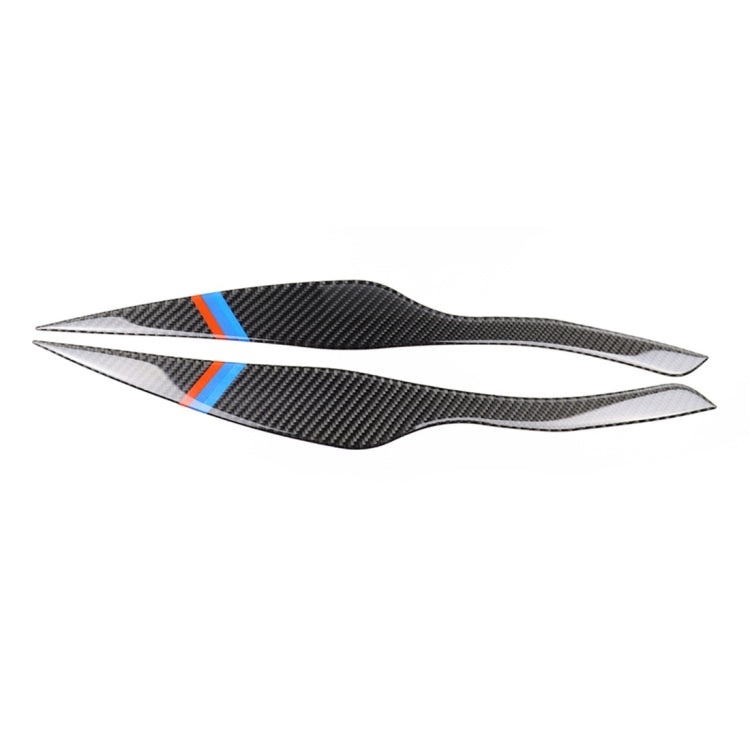 1 Pair Three Color Carbon Fiber Car Lamp Eyebrow Decorative Sticker for BMW E90 / 318i / 320i / 325i 2005-2008, Drop Glue Version - free shipping - PMC TechLife - Order now!