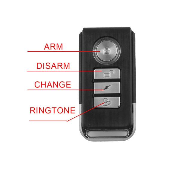 Wireless Anti-Theft Vibration Motorcycle Bicycle Water-resistant Security Bike Alarm with Remote