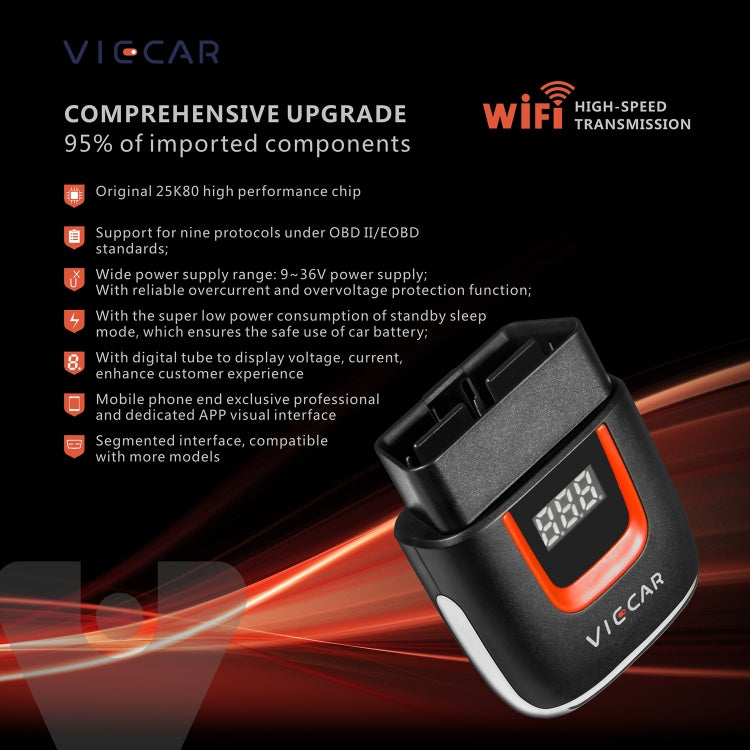 Viecar VP002 Car Mini OBD Fault Detector V1.5 WiFi Diagnostic Tool - Code Readers & Scan Tools by PMC TechLife | Online Shopping South Africa | PMC TechLife