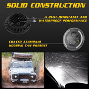 7 inch H4 / H13 DC 9V-30V 3000LM 3000K-6000K 25W Car Round Shape LED Headlight Lamps for Jeep Wrangler, with Angel Eye(White Light)