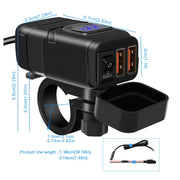 Universal Car Super Quick Dual Port USB Charger Power Outlet Adapter with LED Digital Voltmeter(Blue Light)