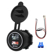 Universal Car QC3.0 Dual Port USB Charger Power Outlet Adapter 5V 2.4A IP66 with 60cm Cable(White Light) - free shipping - PMC TechLife - Order now!