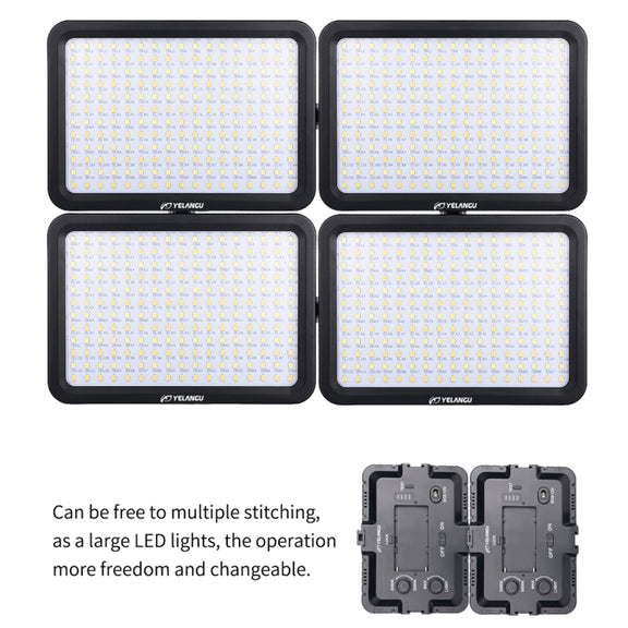 YELANGU YLG0504B 204 LEDs 1000LM 3300-5600K No Polar Dimmable Studio Light Video & Photo Light for Canon, Nikon, DSLR Cameras