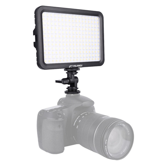 YELANGU YLG0504B 204 LEDs 1000LM 3300-5600K No Polar Dimmable Studio Light Video & Photo Light for Canon, Nikon, DSLR Cameras