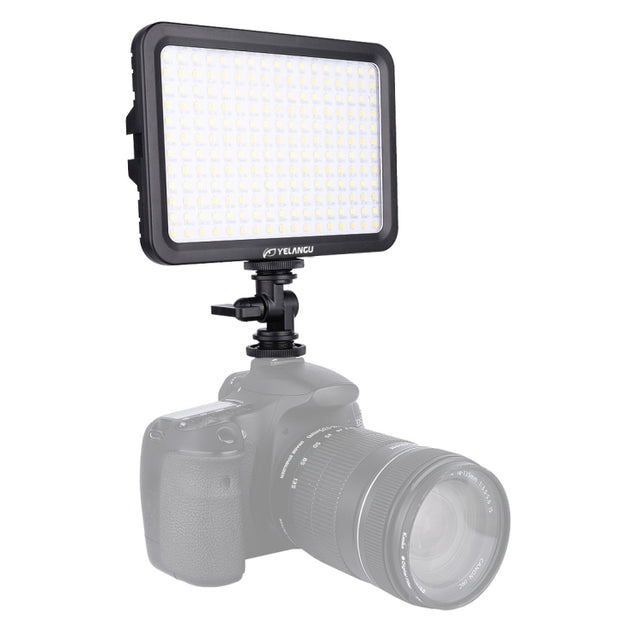 YELANGU YLG0504B 204 LEDs 1000LM 3300-5600K No Polar Dimmable Studio Light Video & Photo Light for Canon, Nikon, DSLR Cameras