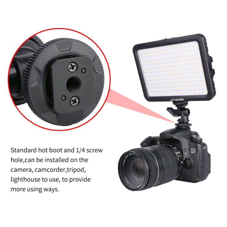 YELANGU YLG0504B 204 LEDs 1000LM 3300-5600K No Polar Dimmable Studio Light Video & Photo Light for Canon, Nikon, DSLR Cameras - free shipping - PMC TechLife - Order now!