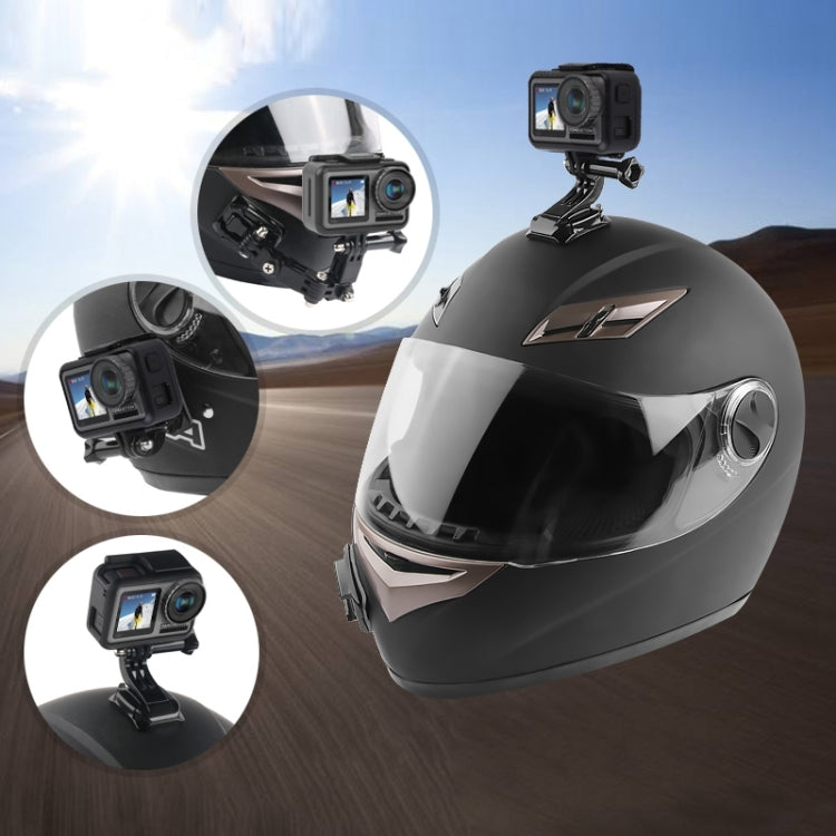 Cycling Helmet Adhesive Multi-Joint Arm Fixed Mount Set with J-Hook Buckle Mount & Adapter & Screw for DJI Osmo Action, GoPro HERO10 Black /9 Black / HERO8 Black /7 /6 /5 /5 Session /4 Session /4 /3+ /3 /2 /1, Xiaoyi and Other Action Cameras
