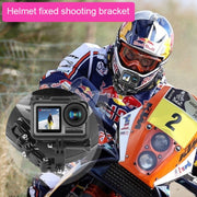 Cycling Helmet Adhesive Multi-Joint Arm Fixed Mount Set with J-Hook Buckle Mount & Adapter & Screw for DJI Osmo Action, GoPro HERO10 Black /9 Black / HERO8 Black /7 /6 /5 /5 Session /4 Session /4 /3+ /3 /2 /1, Xiaoyi and Other Action Cameras