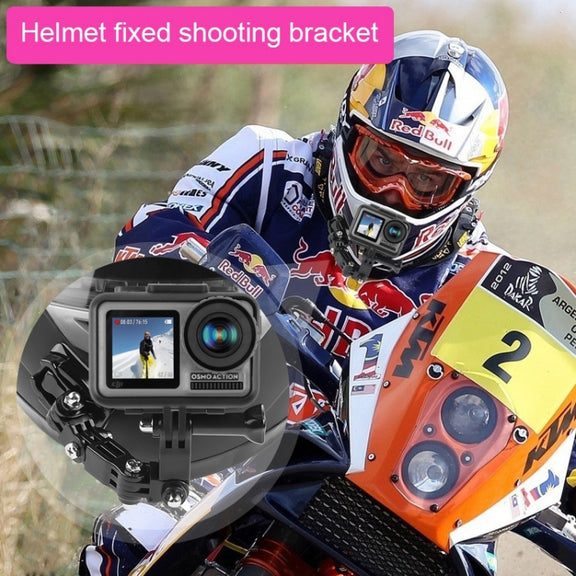 Cycling Helmet Adhesive Multi-Joint Arm Fixed Mount Set with J-Hook Buckle Mount & Adapter & Screw for DJI Osmo Action, GoPro HERO10 Black /9 Black / HERO8 Black /7 /6 /5 /5 Session /4 Session /4 /3+ /3 /2 /1, Xiaoyi and Other Action Cameras