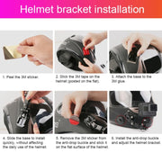 Cycling Helmet Adhesive Multi-Joint Arm Fixed Mount Set with J-Hook Buckle Mount & Adapter & Screw for DJI Osmo Action, GoPro HERO10 Black /9 Black / HERO8 Black /7 /6 /5 /5 Session /4 Session /4 /3+ /3 /2 /1, Xiaoyi and Other Action Cameras