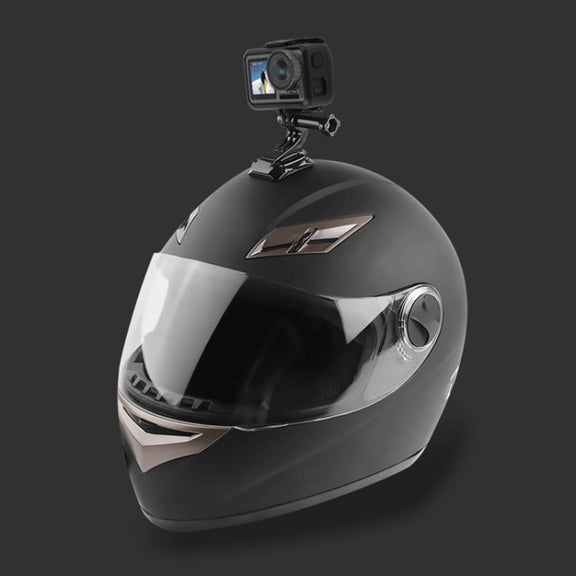 Cycling Helmet Adhesive Multi-Joint Arm Fixed Mount Set with J-Hook Buckle Mount & Adapter & Screw for DJI Osmo Action, GoPro HERO10 Black /9 Black / HERO8 Black /7 /6 /5 /5 Session /4 Session /4 /3+ /3 /2 /1, Xiaoyi and Other Action Cameras