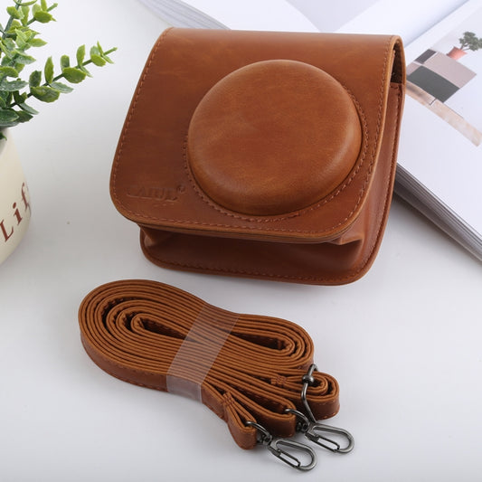 Retro Style Full Body Camera PU Leather Case Bag with Strap for FUJIFILM instax mini 9 / mini 8+ / mini 8(Brown) - Leather Bag by PMC Jewellery | Online Shopping South Africa | PMC Jewellery | Buy Now Pay Later Mobicred