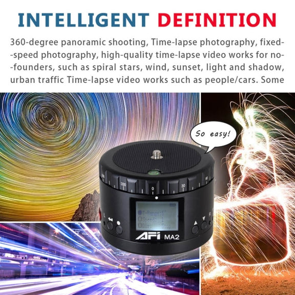 MA2 360 Degree Rotation Delayed Star Photography LCD Camera Mount for SLR & Digital Cameras with Time-lapse Photography (Black)