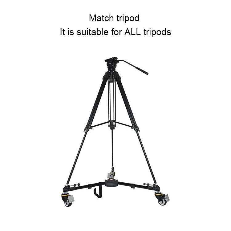 Kingjoy VX-600D Aluminium Alloy Camera Big Foot Wheel Tripod Pulley Base