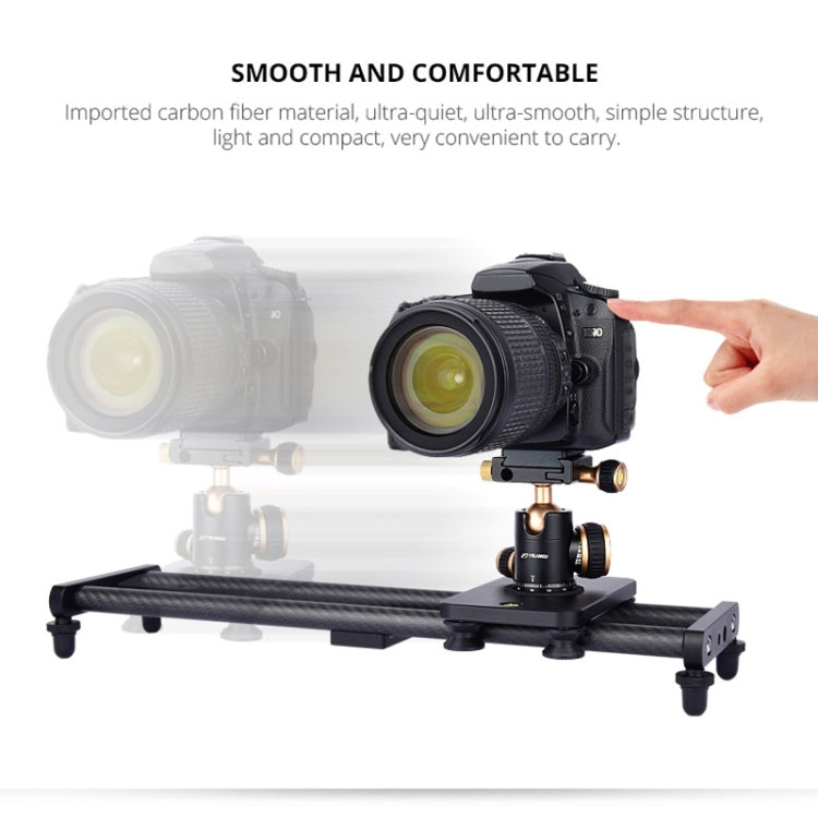 YELANGU L40T 40cm Carbon Fiber Slide Rail Track for SLR Cameras / Video Cameras (Black) - free shipping - PMC TechLife - Order now!