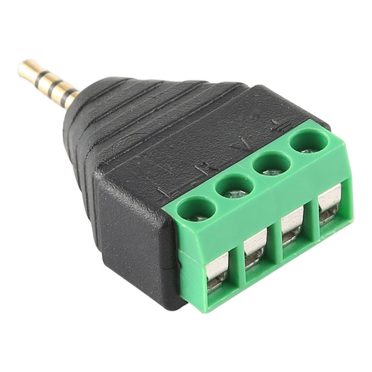 2.5mm Male Plug 4 Pole 4 Pin Terminal Block Stereo Audio Connector - free shipping - PMC Jewellery - Order now!