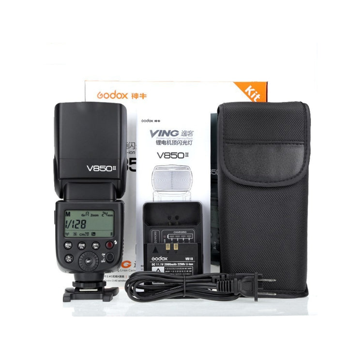 Godox V850II 2.4GHz Wireless 1/8000s HSS Flash Speedlite for Canon / Nikon DSLR Cameras(Black) - free shipping - PMC Jewellery - Order now!