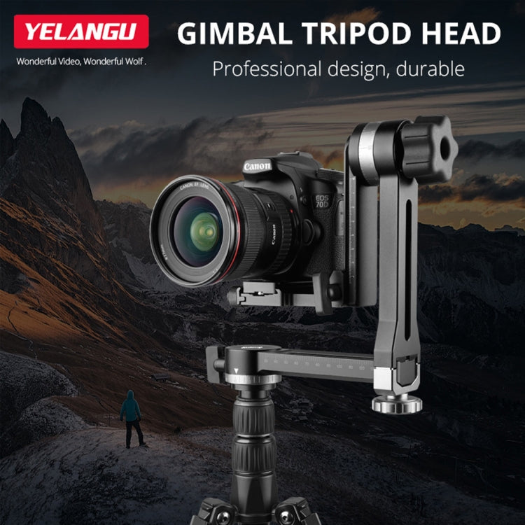YELANGU A171 YLG0401E-C 360 Degree Rotation Horizontal Cantilever Gimbal Tripod Head for Home DV and SLR Cameras (Black) - Tripod Heads by YELANGU | Online Shopping South Africa | PMC Jewellery | Buy Now Pay Later Mobicred