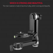 YELANGU A171 YLG0401E-C 360 Degree Rotation Horizontal Cantilever Gimbal Tripod Head for Home DV and SLR Cameras (Black)
