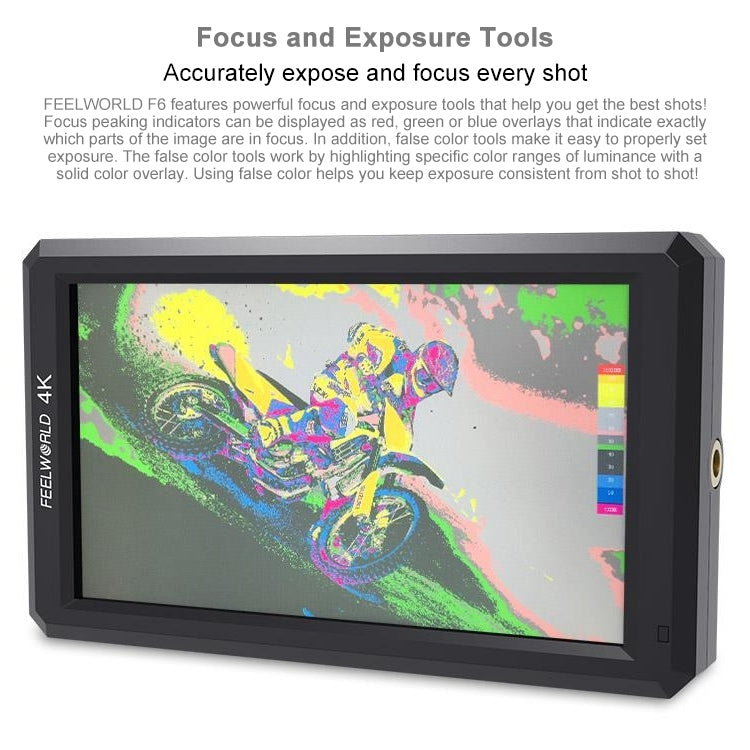 FEELWORLD F6 1920x1080 5.5 inch IPS Screen HDMI 4K Camera Field Monitor - free shipping - PMC Jewellery - Order now!