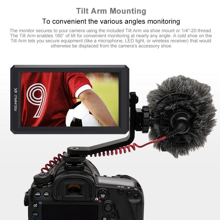 FEELWORLD F6 1920x1080 5.5 inch IPS Screen HDMI 4K Camera Field Monitor - free shipping - PMC TechLife - Order now!