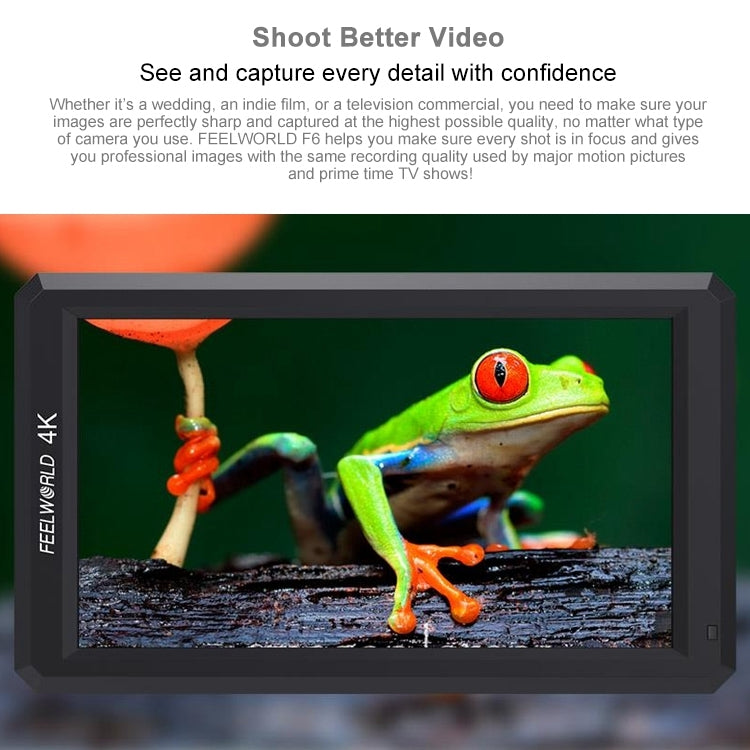 FEELWORLD F6 1920x1080 5.5 inch IPS Screen HDMI 4K Camera Field Monitor - free shipping - PMC Jewellery - Order now!
