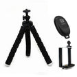 Mini Octopus Flexible Foam Tripod Holder with Phone Clamp & Remote Control(Black) - Stand by PMC TechLife | Online Shopping South Africa | PMC TechLife