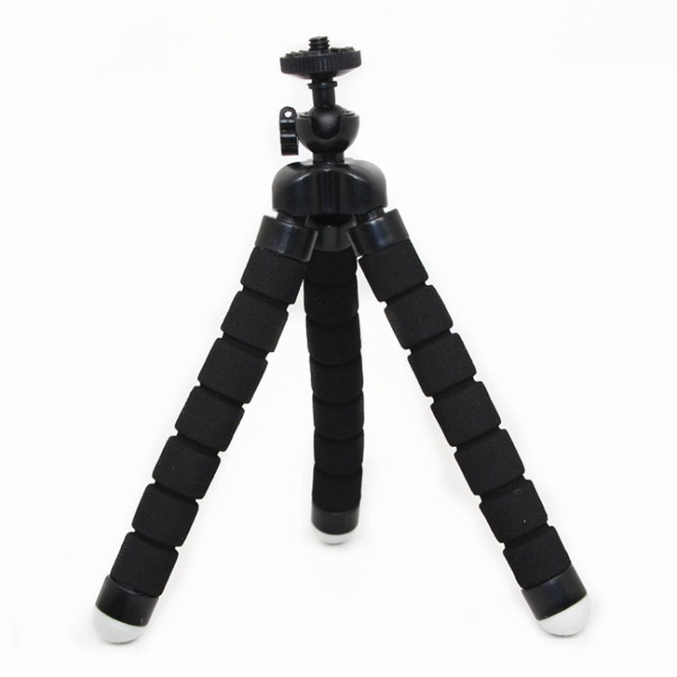 Mini Octopus Flexible Foam Tripod Holder with Phone Clamp & Remote Control(Black)