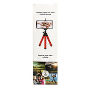 Mini Octopus Flexible Foam Tripod Holder with Phone Clamp & Remote Control(Black)